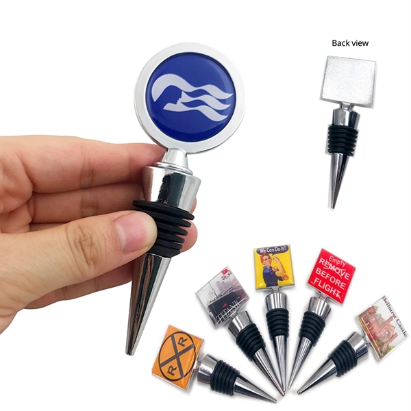 Metal Savor Wine Bottle Stopper - Full Color Top - Metal Savor Wine Bottle Stopper - Full Color Top - Image 0 of 1