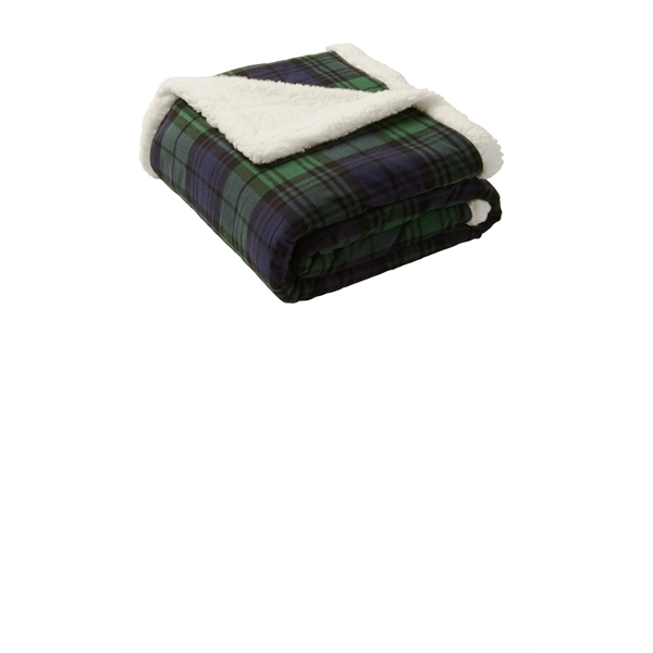 Port Authority Flannel Sherpa Blanket. - Port Authority Flannel Sherpa Blanket. - Image 1 of 3
