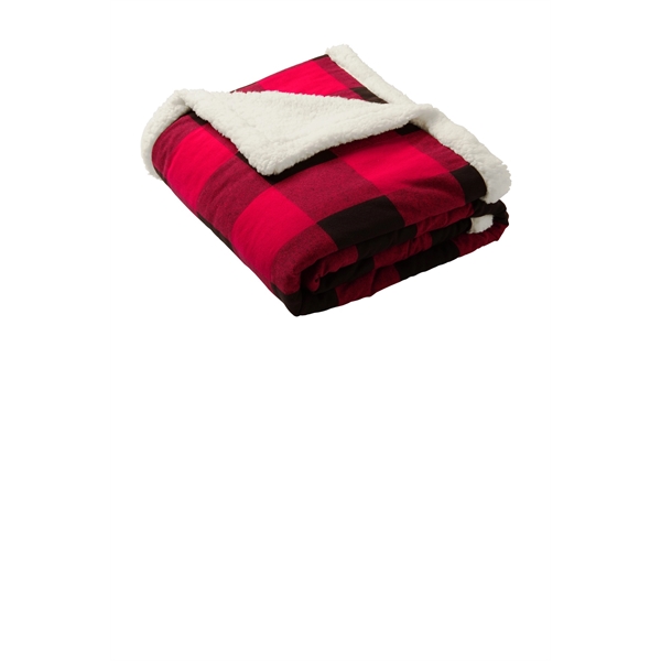 Port Authority Flannel Sherpa Blanket. - Port Authority Flannel Sherpa Blanket. - Image 2 of 3