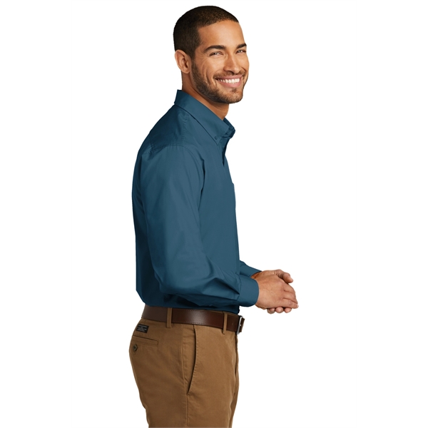 Port Authority Long Sleeve Carefree Poplin Shirt. - Port Authority Long Sleeve Carefree Poplin Shirt. - Image 63 of 65