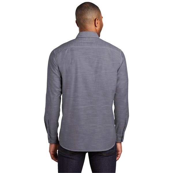 Port Authority Slub Chambray Shirt. - Port Authority Slub Chambray Shirt. - Image 12 of 15