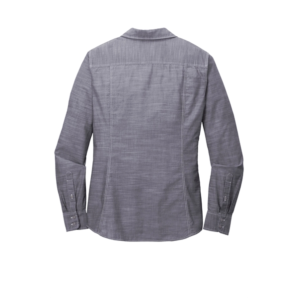 Port Authority Women's Slub Chambray Shirt. - Port Authority Women's Slub Chambray Shirt. - Image 12 of 15