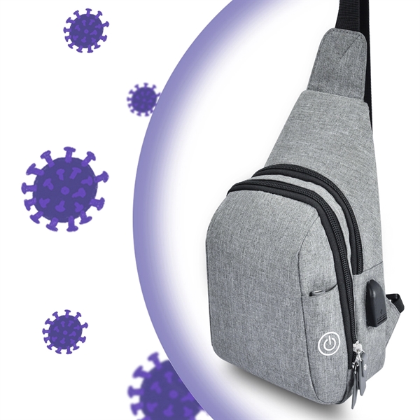 Portable LED UV Sling Shoulder Chest Bag - Portable LED UV Sling Shoulder Chest Bag - Image 4 of 4