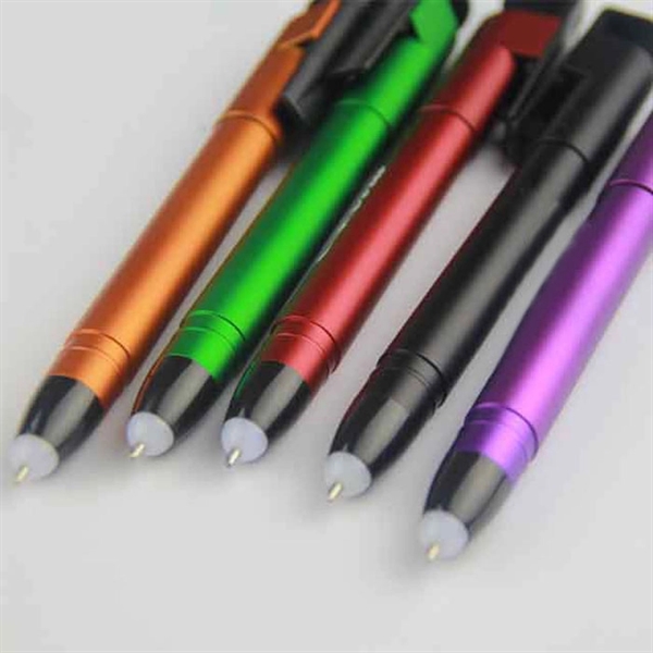 LED Illuminated Logo Stylus Pen W/ Phone Stand - 3-In-1 - LED Illuminated Logo Stylus Pen W/ Phone Stand - 3-In-1 - Image 1 of 1