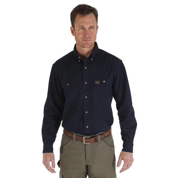 Wrangler Riggs Workwear Long Sleeve Twill Work Shirt - Wrangler Riggs Workwear Long Sleeve Twill Work Shirt - Image 6 of 7