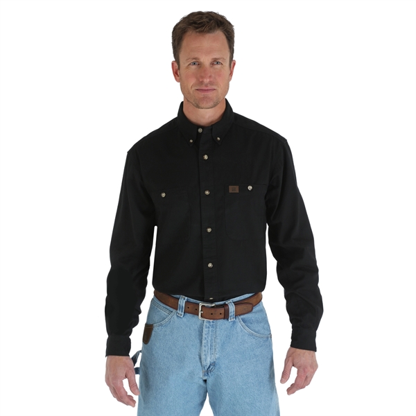 Wrangler Riggs Workwear Long Sleeve Twill Work Shirt - Wrangler Riggs Workwear Long Sleeve Twill Work Shirt - Image 7 of 7