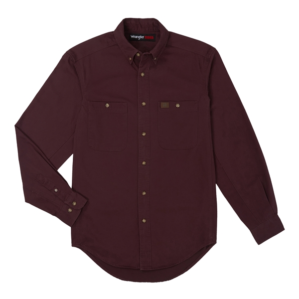Wrangler Riggs Workwear Long Sleeve Twill Work Shirt - Wrangler Riggs Workwear Long Sleeve Twill Work Shirt - Image 5 of 7