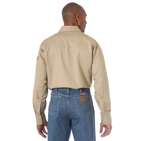 Wrangler FR Flame Resistant Long Sleeve Western Workshirt - Wrangler FR Flame Resistant Long Sleeve Western Workshirt - Image 3 of 3