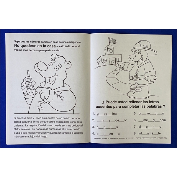 Practice Fire Safety Spanish Coloring and Activity Book - Practice Fire Safety Spanish Coloring and Activity Book - Image 1 of 2