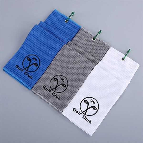 Microfiber Waffle Small Golf Towel, 40 x 60 cm - Microfiber Waffle Small Golf Towel, 40 x 60 cm - Image 6 of 6