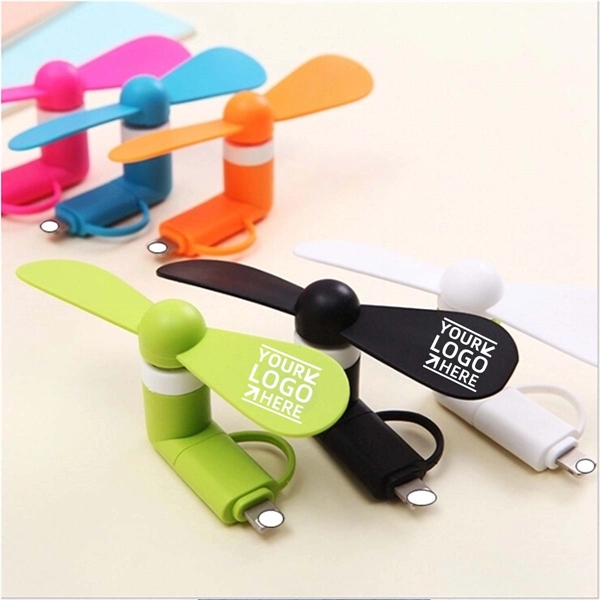 2-in-1 USB Powered Flexible Mini Cell Phone Fan - 2-in-1 USB Powered Flexible Mini Cell Phone Fan - Image 4 of 4
