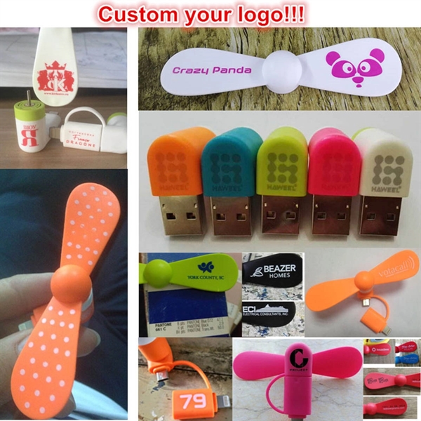 2-in-1 USB Powered Flexible Mini Cell Phone Fan - 2-in-1 USB Powered Flexible Mini Cell Phone Fan - Image 3 of 4