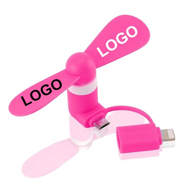 2-in-1 USB Powered Flexible Mini Cell Phone Fan - 2-in-1 USB Powered Flexible Mini Cell Phone Fan - Image 0 of 4