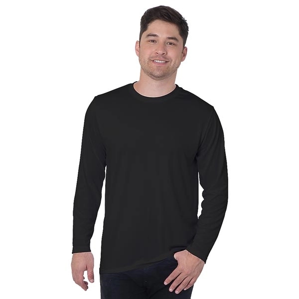 Unisex Long Sleeve Performance Poly Crew - Unisex Long Sleeve Performance Poly Crew - Image 0 of 2