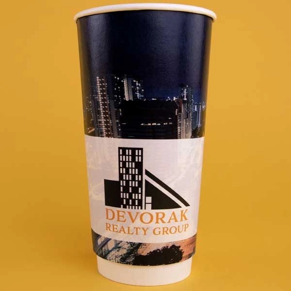 20 oz. Double Wall Insulated White Paper Hot Cup - 20 oz. Double Wall Insulated White Paper Hot Cup - Image 1 of 1