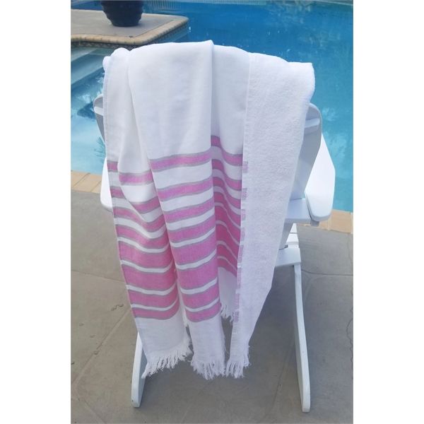36x70 Turkish Beach Towel With Fringes - 36x70 Turkish Beach Towel With Fringes - Image 18 of 32