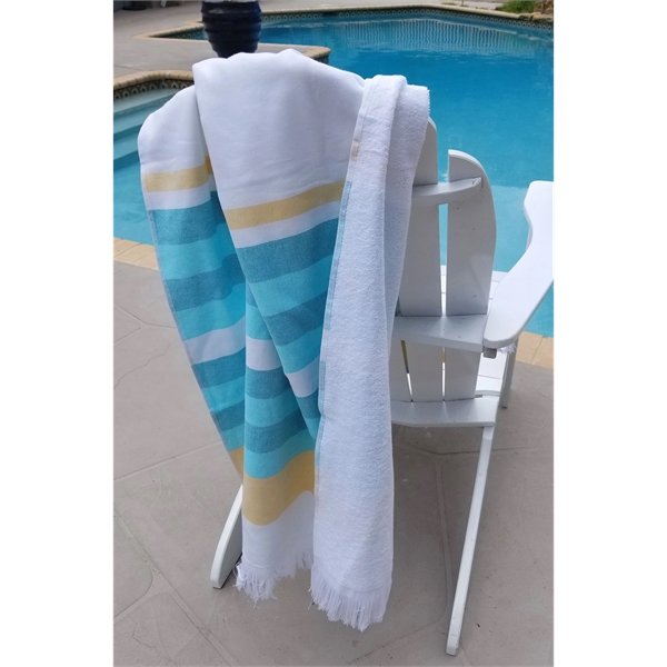 36x70 Turkish Beach Towel With Fringes - 36x70 Turkish Beach Towel With Fringes - Image 19 of 32