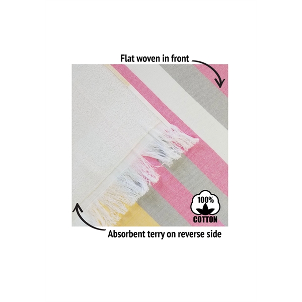 36x70 Turkish Beach Towel With Fringes - 36x70 Turkish Beach Towel With Fringes - Image 24 of 32