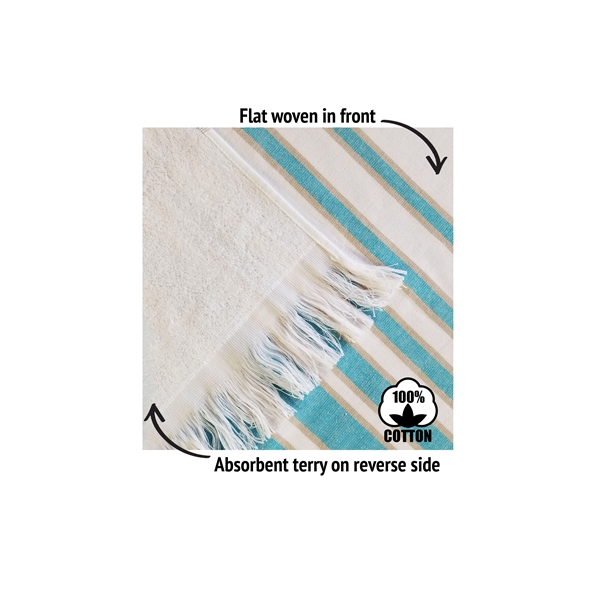 36x70 Turkish Beach Towel With Fringes - 36x70 Turkish Beach Towel With Fringes - Image 27 of 32