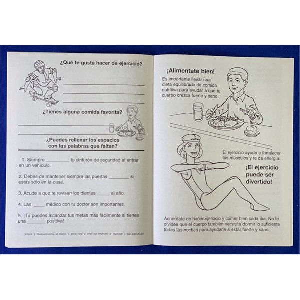 A Guide to Health & Safety Spanish Coloring & Activity Book - A Guide to Health & Safety Spanish Coloring & Activity Book - Image 1 of 2