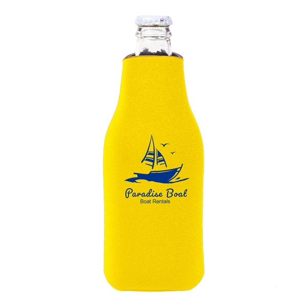 Zipper Beer Bottle Cooler w/ 1 Color Imprint - Zipper Beer Bottle Cooler w/ 1 Color Imprint - Image 6 of 26