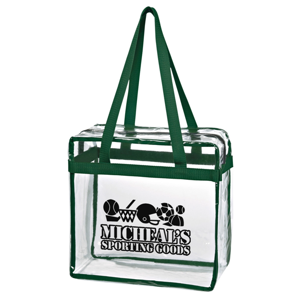 Clear Tote Bag With Zipper - Clear Tote Bag With Zipper - Image 7 of 11