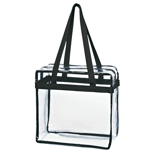 Clear Tote Bag With Zipper - Clear Tote Bag With Zipper - Image 5 of 11