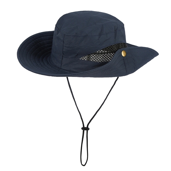 Bucket Hat with Strings Wide Hat with Strap for Summer Beach Riding