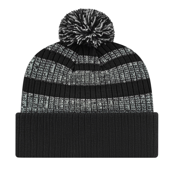Heavy Ribbed Knit Cap with Cuff - Heavy Ribbed Knit Cap with Cuff - Image 3 of 4