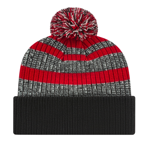 Heavy Ribbed Knit Cap with Cuff - Heavy Ribbed Knit Cap with Cuff - Image 4 of 4