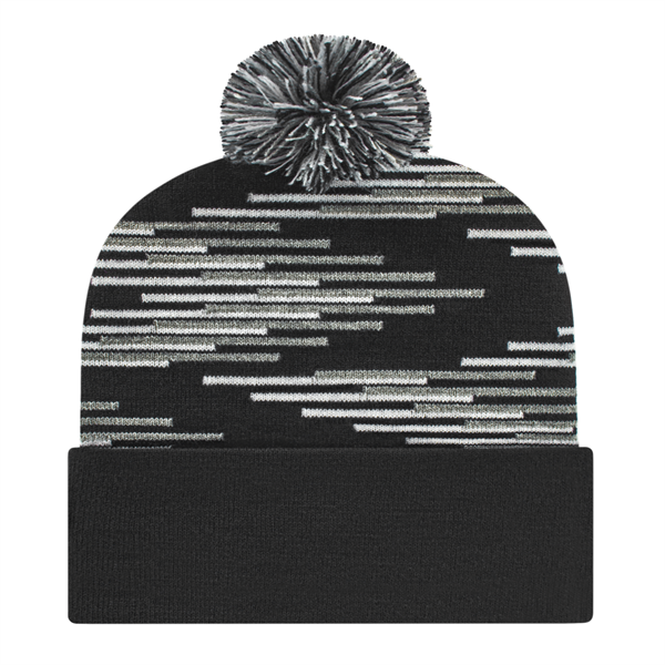 Bar Knit Cap With Cuff - Bar Knit Cap With Cuff - Image 2 of 7