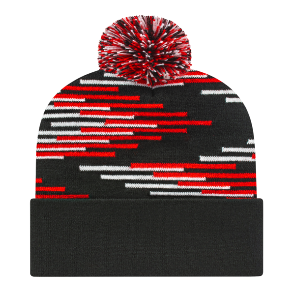 Bar Knit Cap With Cuff - Bar Knit Cap With Cuff - Image 3 of 7
