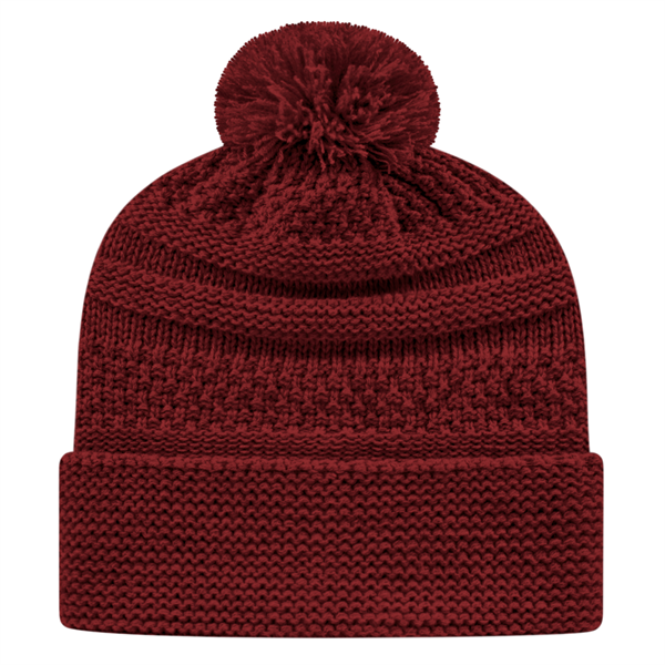 Cable Knit Cap With Cuff - Cable Knit Cap With Cuff - Image 5 of 6