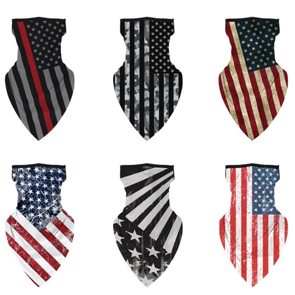 Sports Neck Gaiter Ear Loop Triangle Face Scarf - Sports Neck Gaiter Ear Loop Triangle Face Scarf - Image 5 of 7