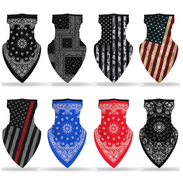 Sports Neck Gaiter Ear Loop Triangle Face Scarf - Sports Neck Gaiter Ear Loop Triangle Face Scarf - Image 7 of 7