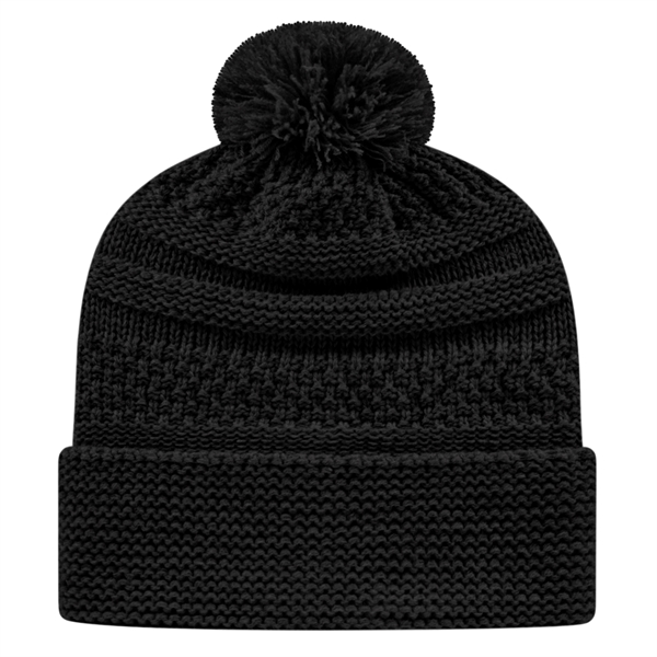 Custom Cable Knit Cap With Cuff