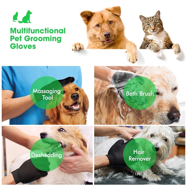 Silicone Hair Removal Pets Massage 2 In 1 PetGrooming Glove - Silicone Hair Removal Pets Massage 2 In 1 PetGrooming Glove - Image 3 of 5