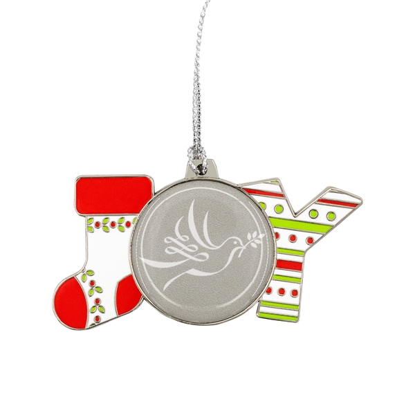 Joy Holiday Ornament w/Full Color Imprint - Joy Holiday Ornament w/Full Color Imprint - Image 0 of 1