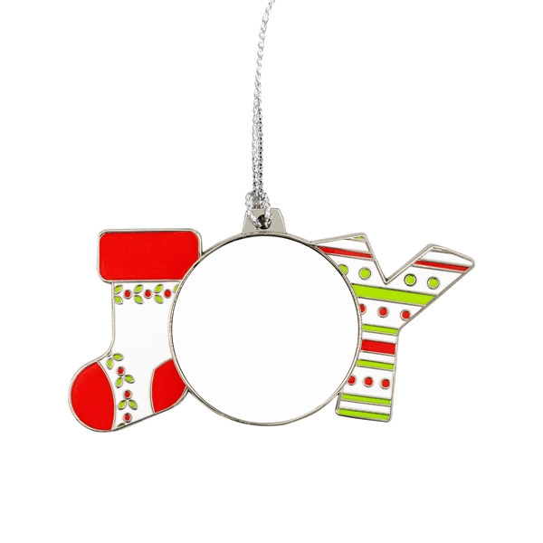 Joy Holiday Ornament w/Full Color Imprint - Joy Holiday Ornament w/Full Color Imprint - Image 1 of 1