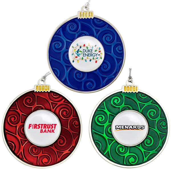 Holiday Ornament - Round Swirl Bulb - Holiday Ornament - Round Swirl Bulb - Image 0 of 6