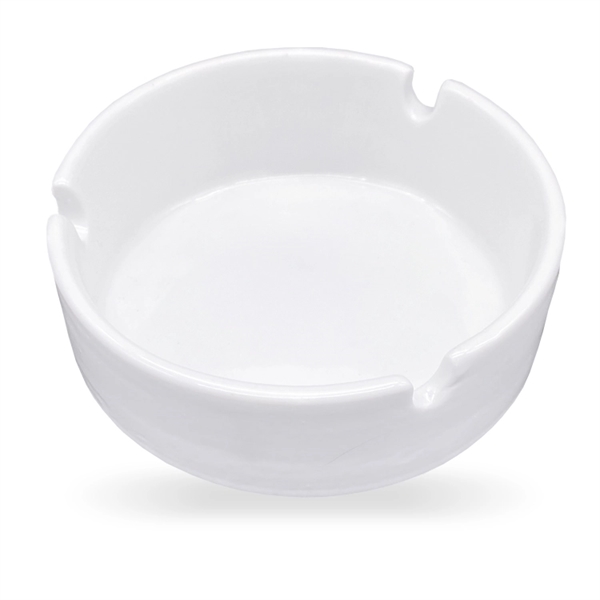 Custom White Glass Ashtrays - Custom White Glass Ashtrays - Image 5 of 5