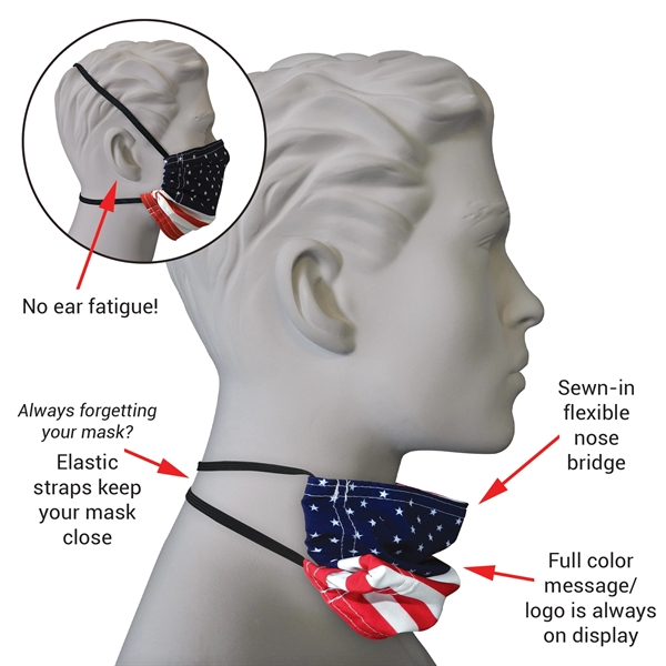 Custom Microfiber Face Mask - Custom Microfiber Face Mask - Image 2 of 6