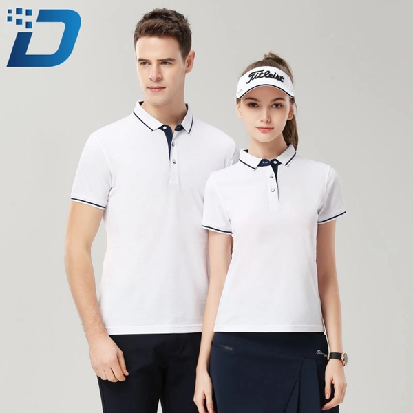 Golf Short Sleeve Cotton Polo Shirt - Golf Short Sleeve Cotton Polo Shirt - Image 2 of 5