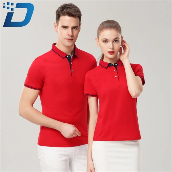Golf Short Sleeve Cotton Polo Shirt - Golf Short Sleeve Cotton Polo Shirt - Image 3 of 5