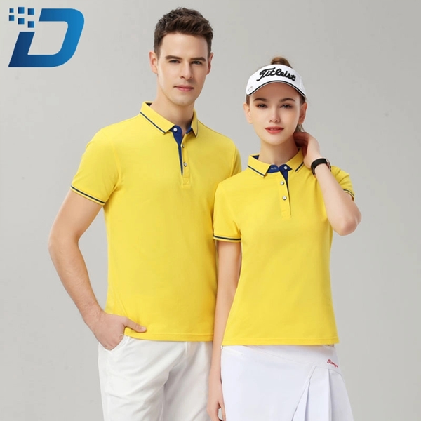 Golf Short Sleeve Cotton Polo Shirt - Golf Short Sleeve Cotton Polo Shirt - Image 4 of 5