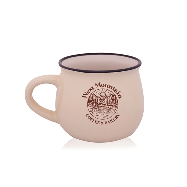 12 oz. Two-Tone Potbelly Ceramic Mug w/ 1 Color Imprint - 12 oz. Two-Tone Potbelly Ceramic Mug w/ 1 Color Imprint - Image 2 of 8