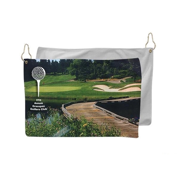 Sublimated Microfiber Terry Golf Towel 12x18 - Sublimated Microfiber Terry Golf Towel 12x18 - Image 2 of 3