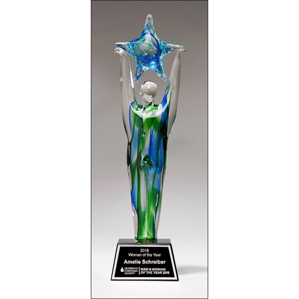 Art Glass Star Achiever Trophy - Art Glass Star Achiever Trophy - Image 0 of 0