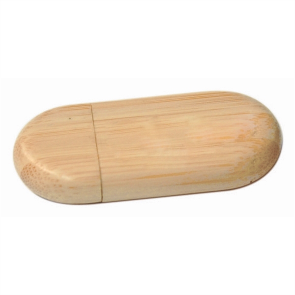 1 1/8" x 2 3/8" 8GB Bamboo Flash Drive w/ Rounded Corners - 1 1/8" x 2 3/8" 8GB Bamboo Flash Drive w/ Rounded Corners - Image 1 of 1