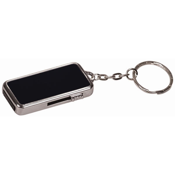 8GB Black/Silver Metal USB Flash Drive w/ Keychain - 8GB Black/Silver Metal USB Flash Drive w/ Keychain - Image 1 of 1